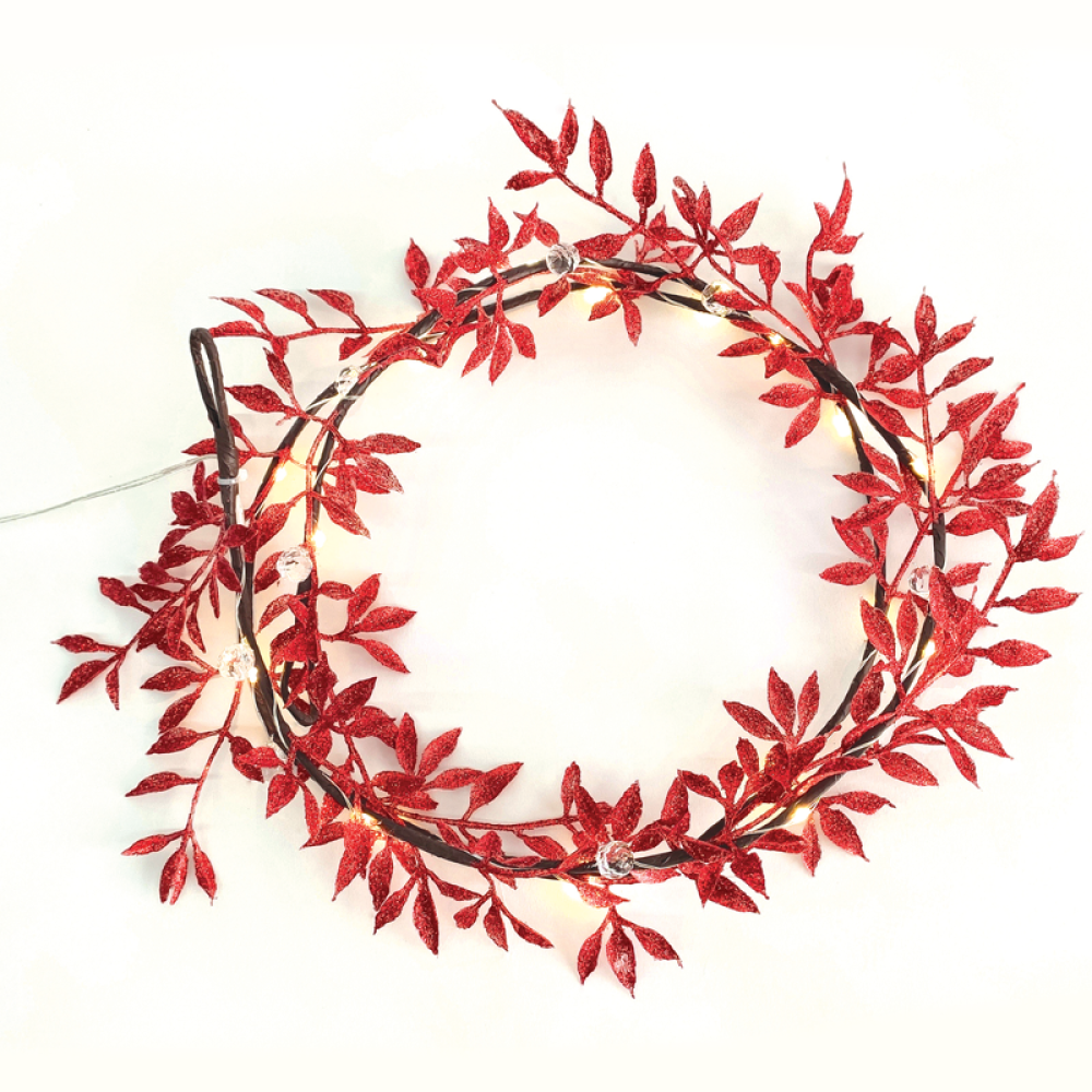 ^ RED GARLAND, 20 ΜΙΝΙ LED ΛΑΜΠ. WW ΜΠΑΤ. (2XAA) ΑΣΗΜΙ ΚΑΛ. ΧΑΛΚΟΥ IP20 150+30CM ΔΙΑΦ ΚΑΛ ΤΡΟΦ.  -X07201144